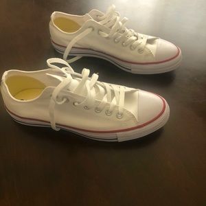 White All star Converse Shoes 8.5Men-10.5 women